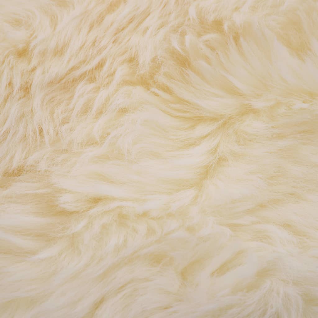 vidaXL Alfombra de piel de oveja blanco 60x90 cm