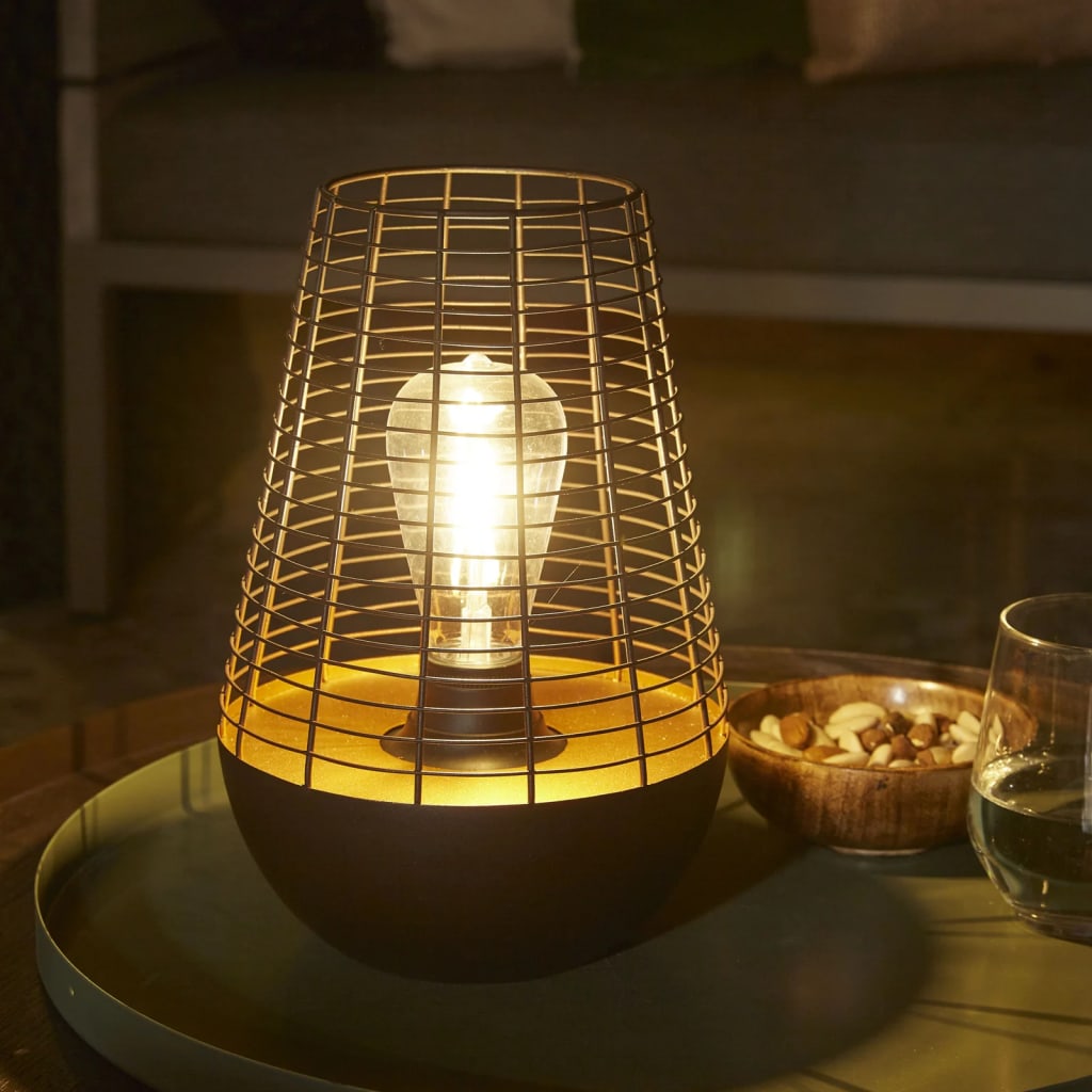 Luxform Lámpara LED de sobremesa para jardín Chelsea cobre y marrón