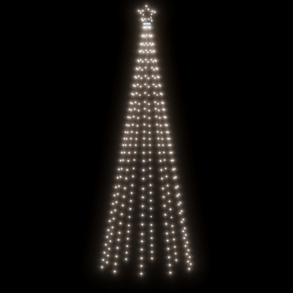 vidaXL Árbol de Navidad cónico 310 LED blanco frío 100x300 cm