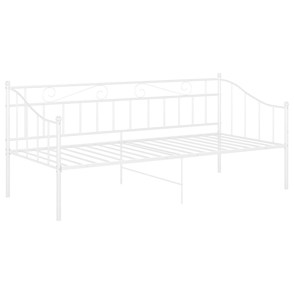 vidaXL Estructura de sofá cama de metal blanco 90x200 cm