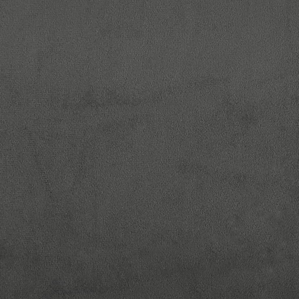 vidaXL Silla de oficina giratoria de terciopelo gris oscuro