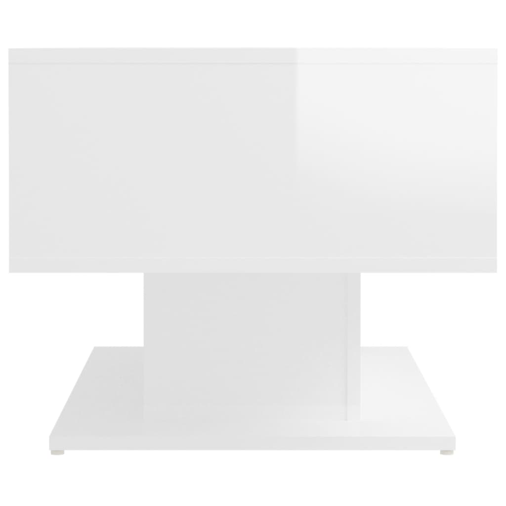 vidaXL Mesa de centro contrachapada blanco brillante 103,5x50x44,5 cm