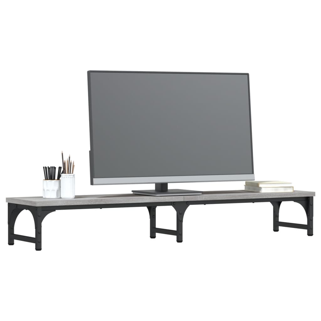 vidaXL Soporte de pantalla madera ingeniería gris Sonoma 105x23x15,5cm