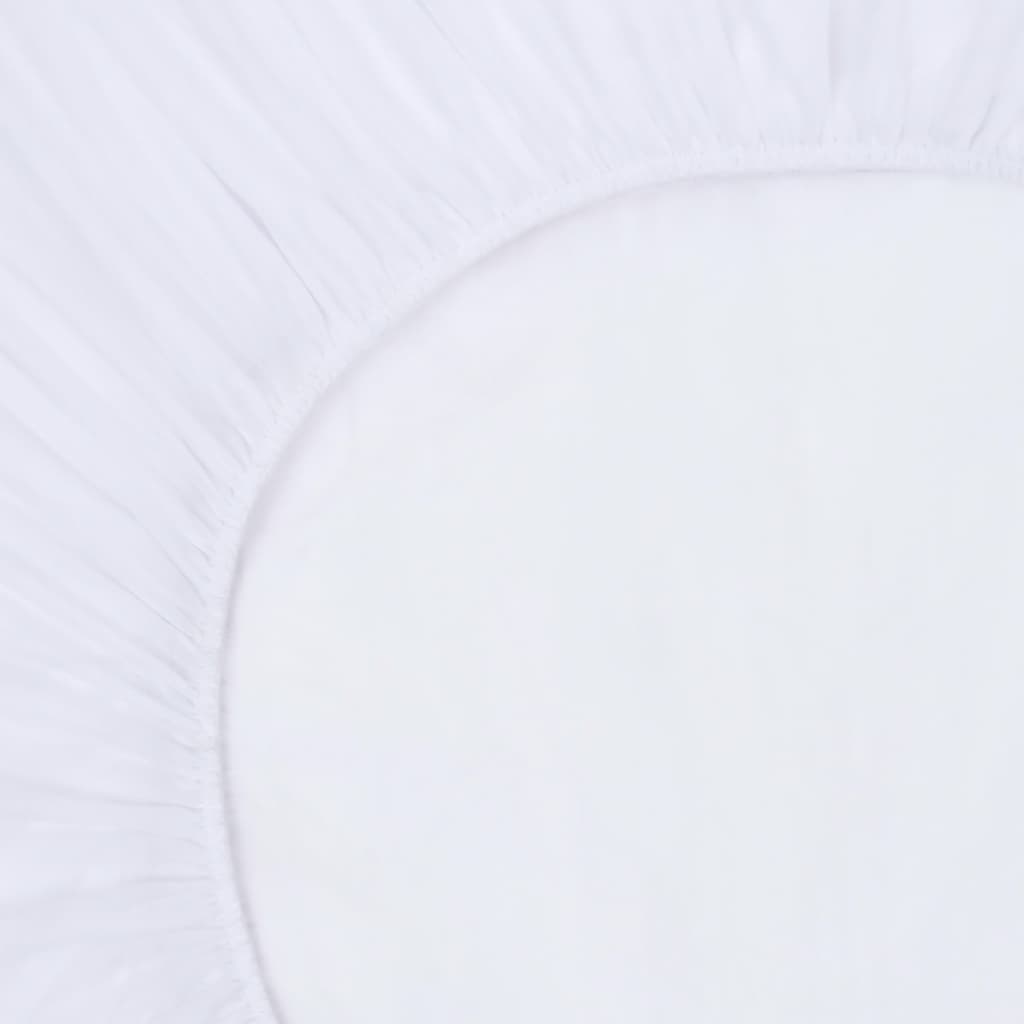 vidaXL Sábanas bajeras impermeables 2 uds algodón blanco 90x200 cm
