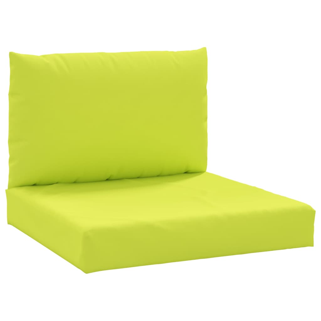 vidaXL Cojines para sofá de palets 2 unidades tela verde brillante