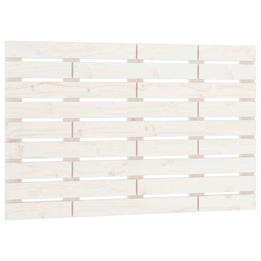 vidaXL Cabecero de cama de pared madera maciza pino blanco 81x3x63 cm