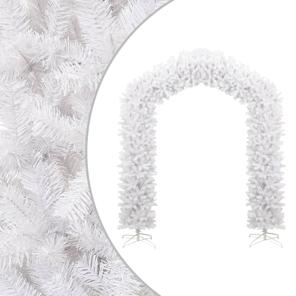 vidaXL Árbol de Navidad en arco blanco 270 cm
