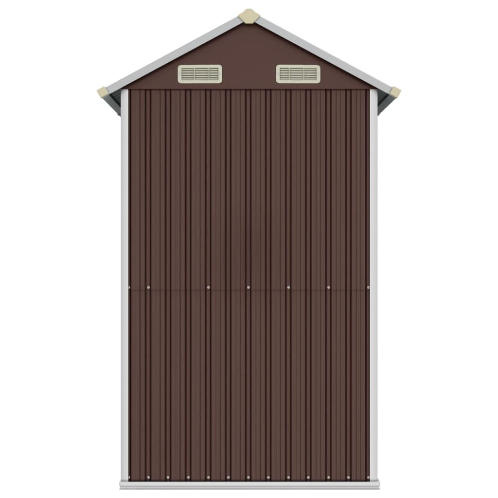 vidaXL Cobertizo de jardín acero galvanizado marrón 192x152,5x237 cm