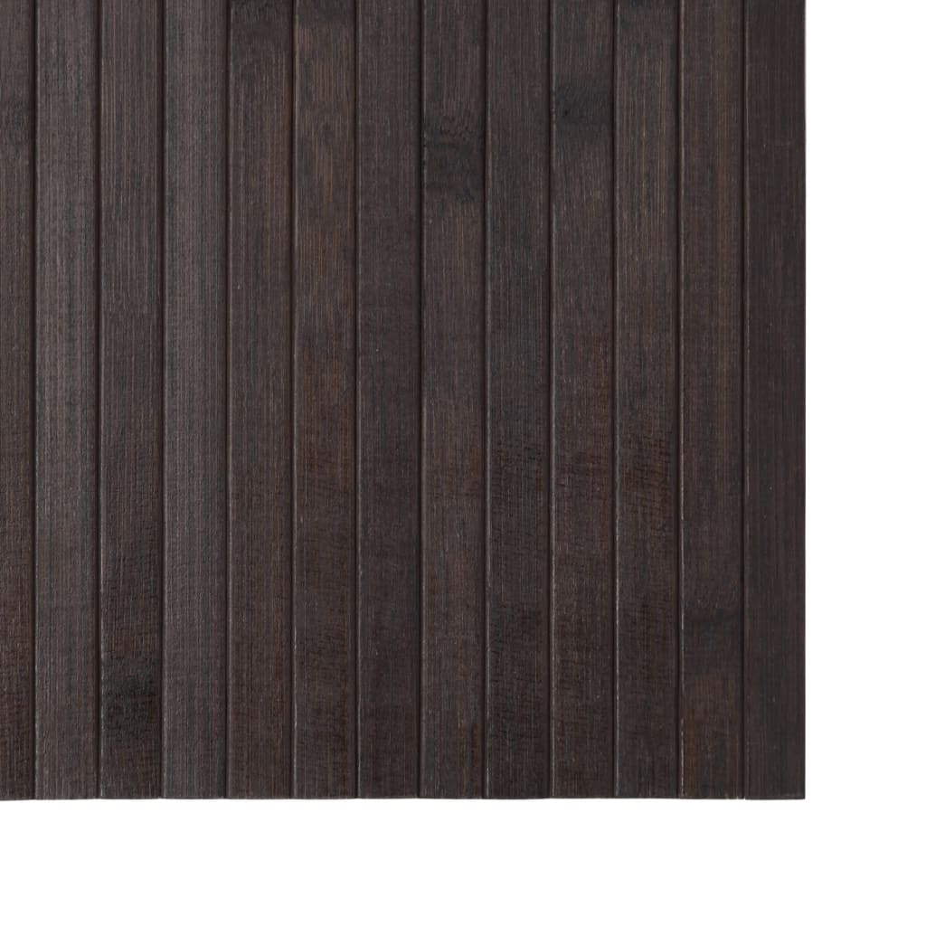 vidaXL Alfombra rectangular bambú marrón oscuro 60x300 cm