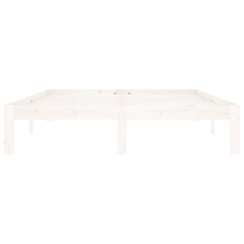 vidaXL Estructura de cama madera maciza de pino blanca 140x200 cm