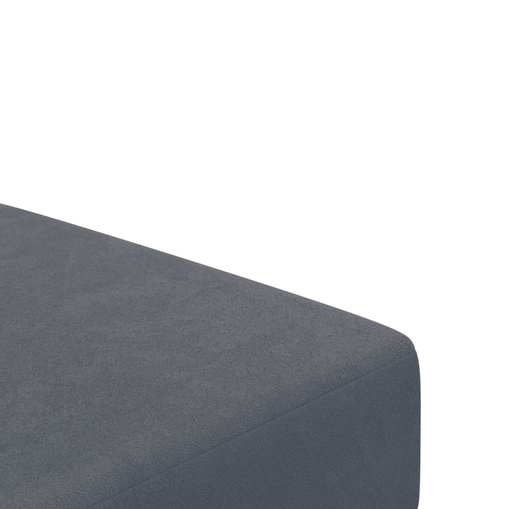 vidaXL Sofá cama de 2 plazas con taburete terciopelo gris oscuro
