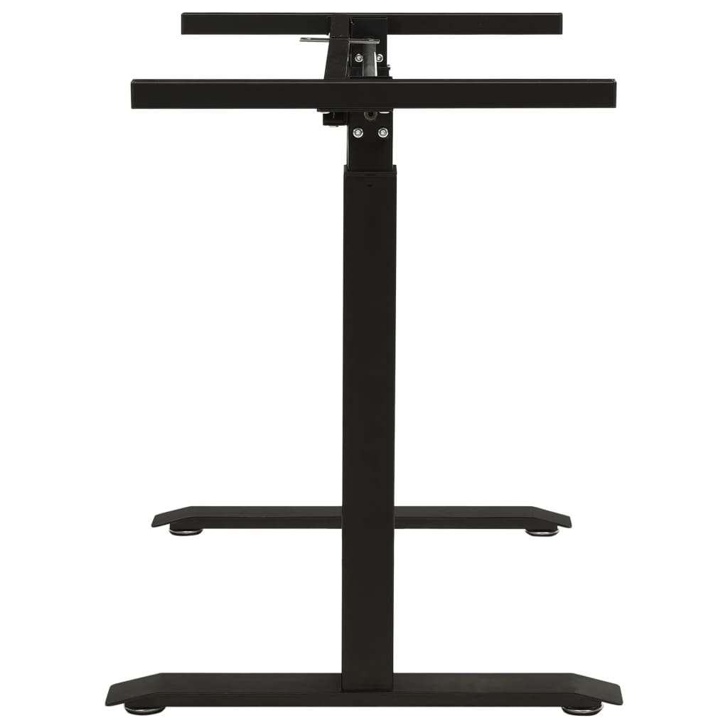 vidaXL Estructura de escritorio de altura ajustable manivela negro