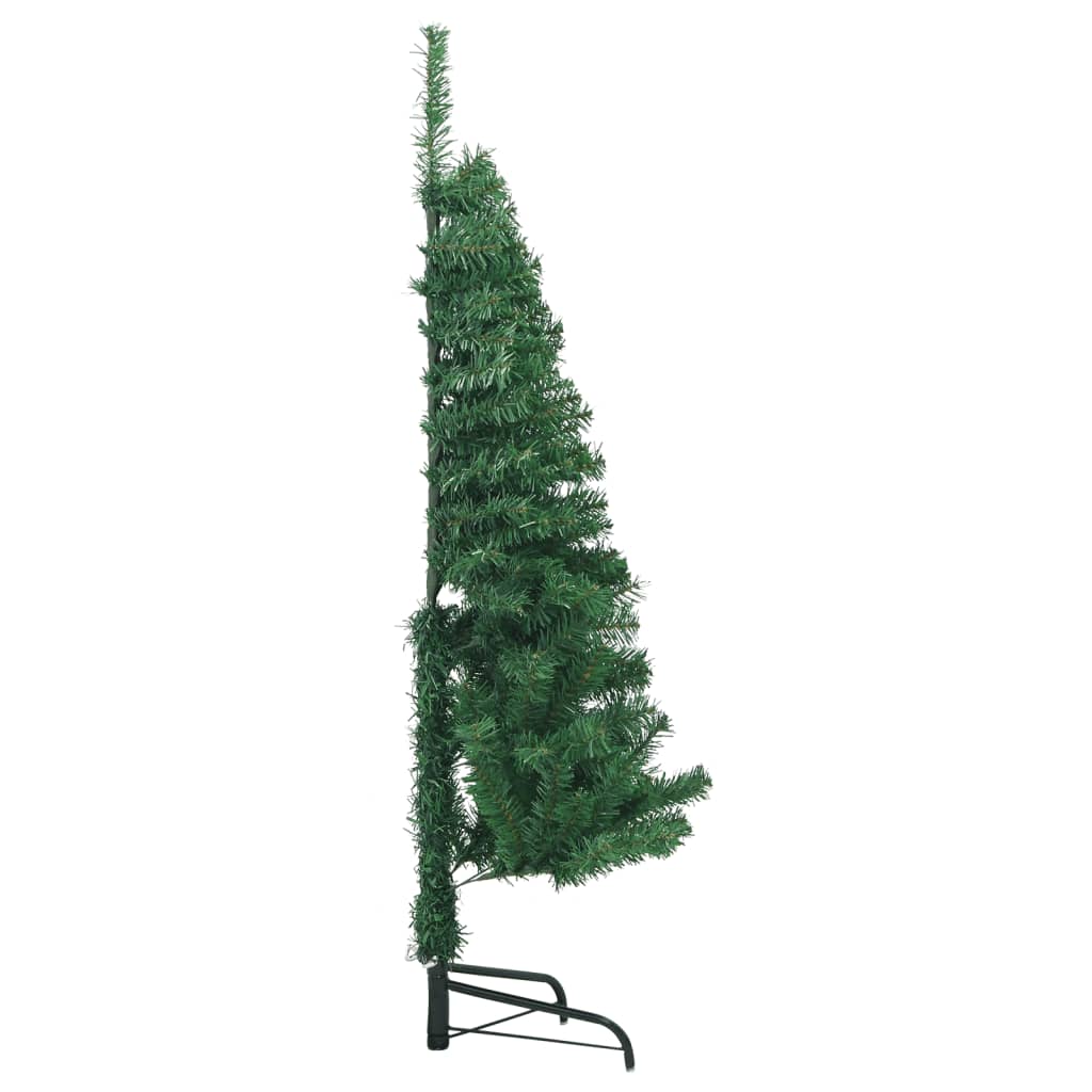 vidaXL Árbol de Navidad artificial para esquina verde 120 cm PVC