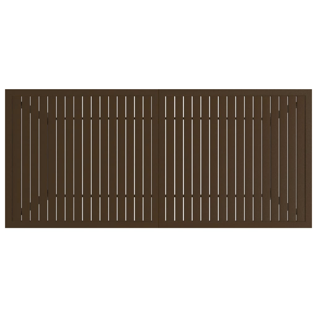 vidaXL Mesa de jardín de acero marrón 190x80x72 cm