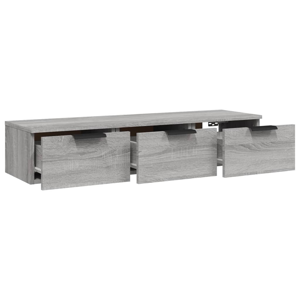 vidaXL Armario de pared madera de ingeniería gris Sonoma 102x30x20 cm