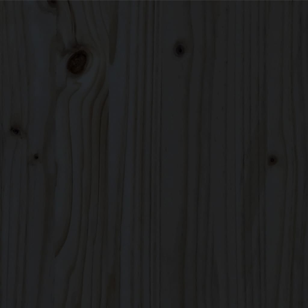 vidaXL Estructura de cama madera maciza de pino negro 180x200 cm