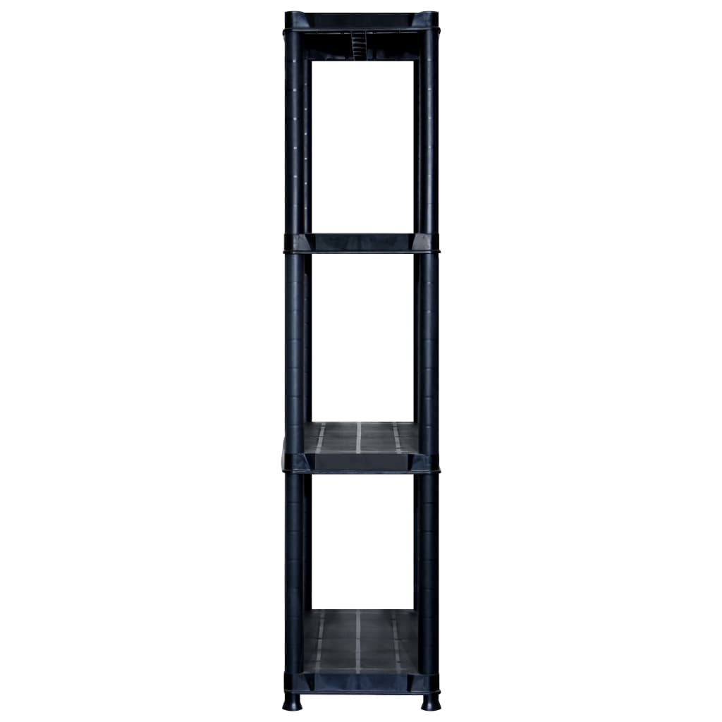 vidaXL Estante de almacenaje 4 niveles negro plástico 183x30,5x130 cm