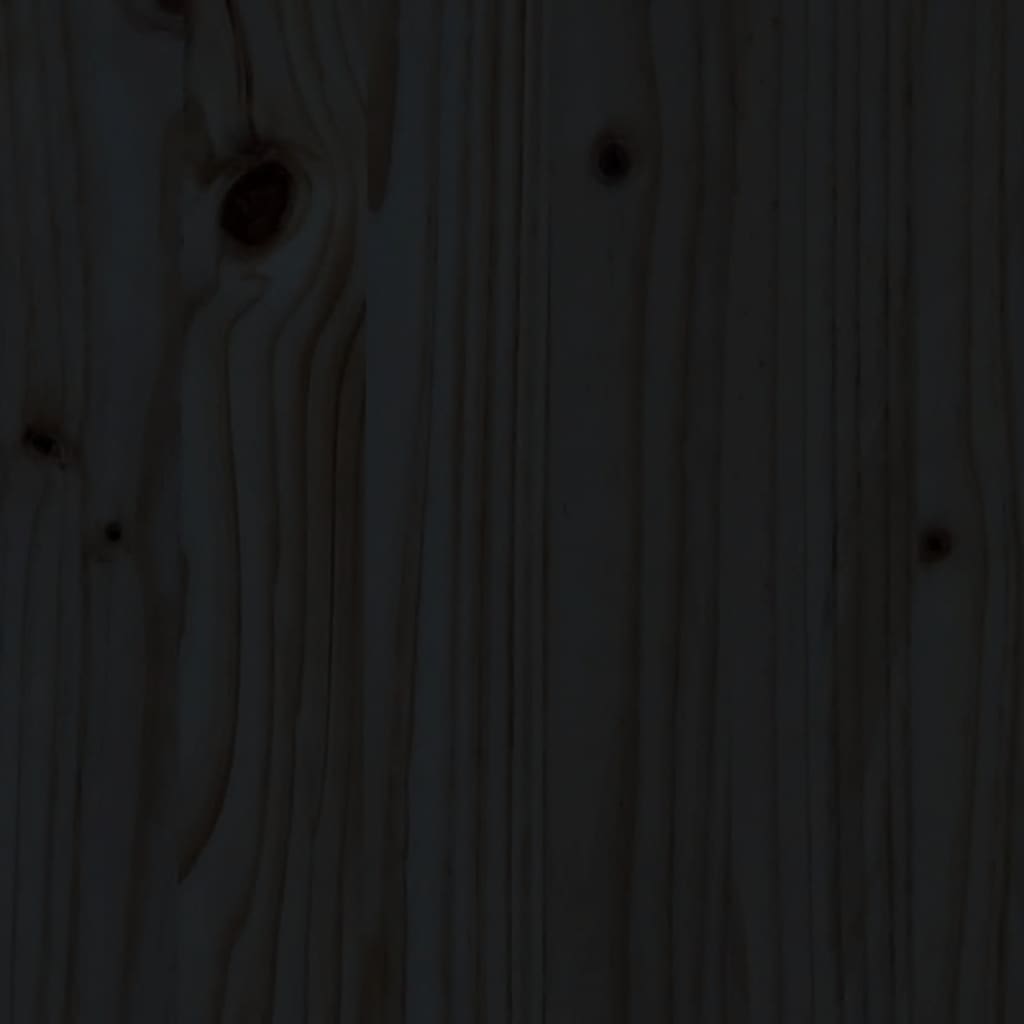 vidaXL Litera de madera maciza de pino negro 90x190 cm