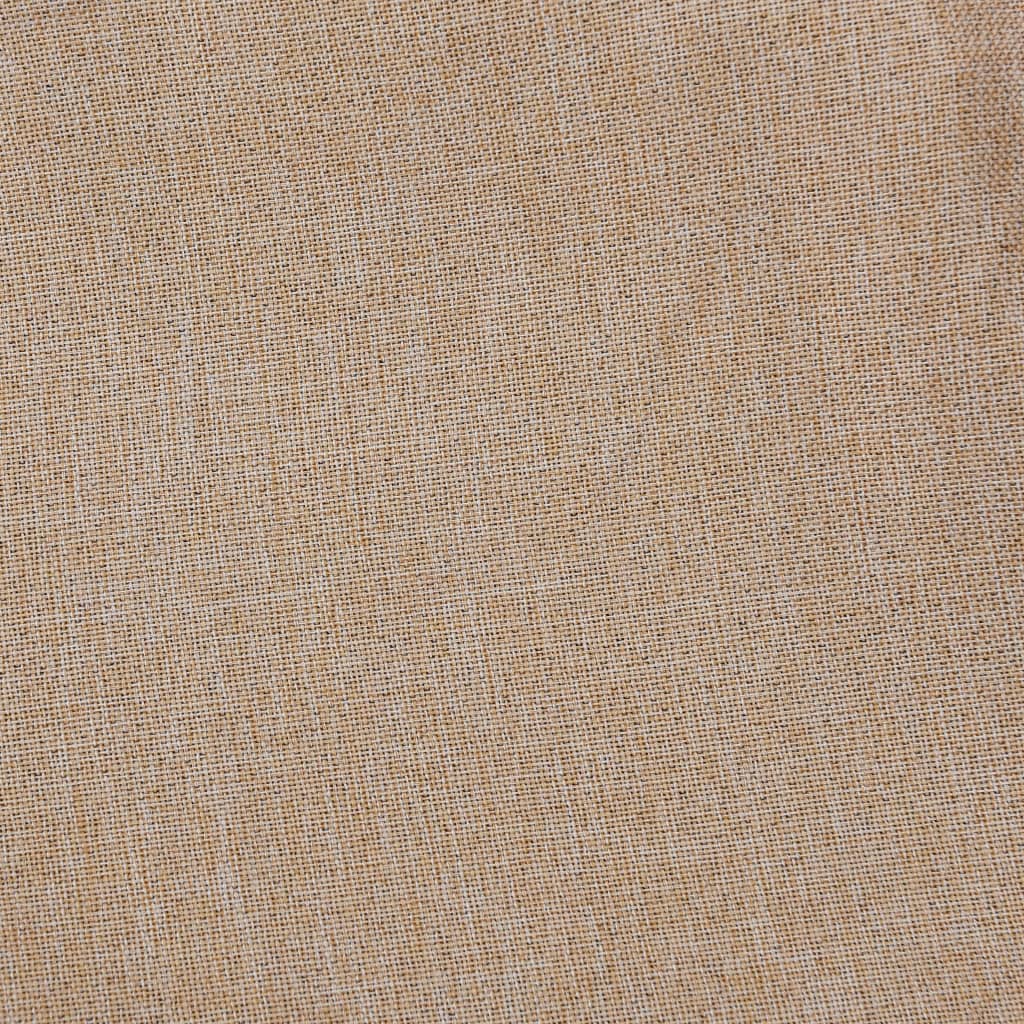vidaXL Cortina opaca con ojales look de lino beige 290x245 cm