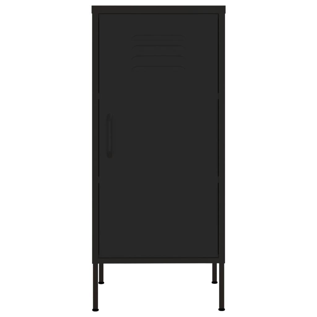 vidaXL Armario de almacenamiento acero negro 42,5x35x101,5 cm