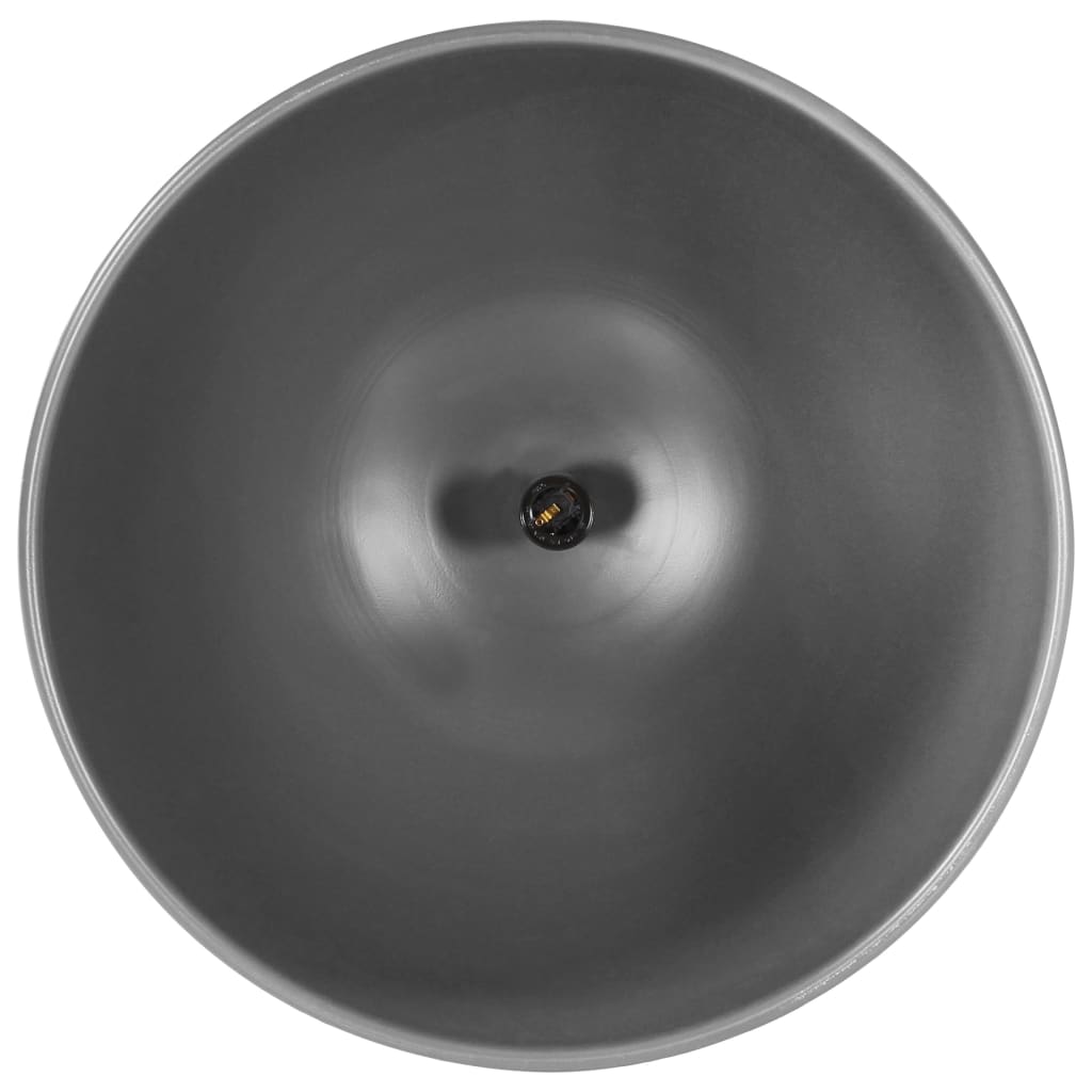vidaXL Lámpara colgante industrial redonda mango 25 W gris 51 cm E27