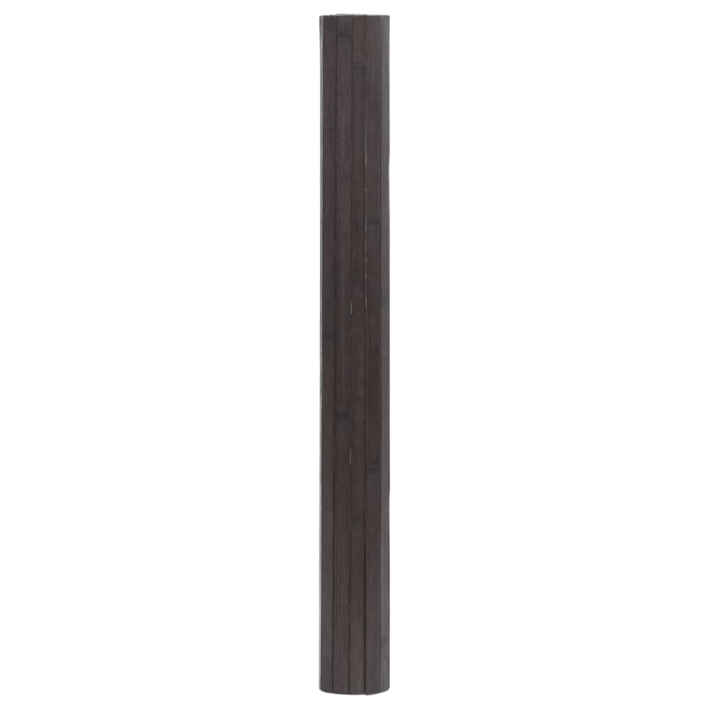 vidaXL Alfombra rectangular bambú marrón oscuro 100x100 cm