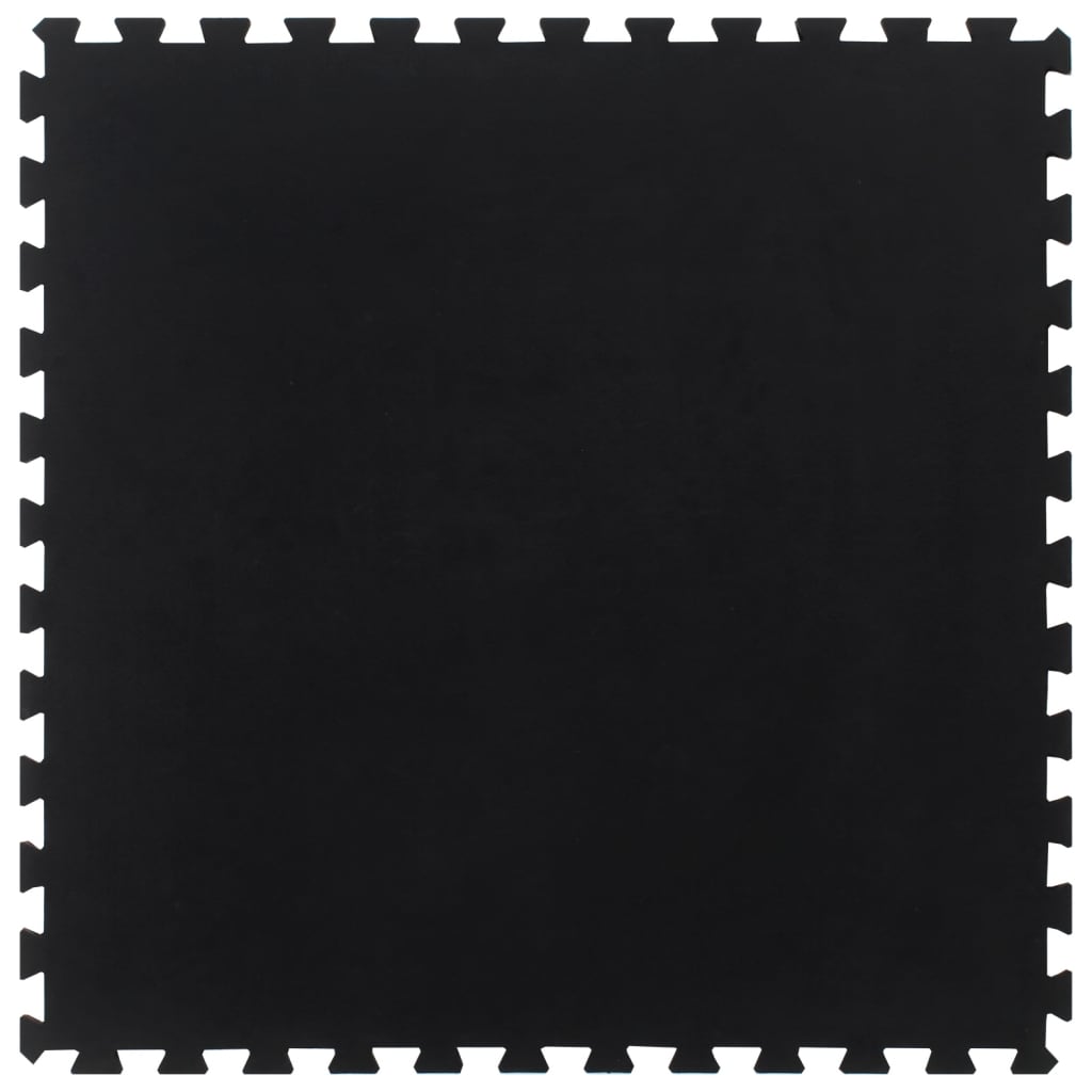 vidaXL Baldosa de suelo de goma negro 12 mm 100x100 cm
