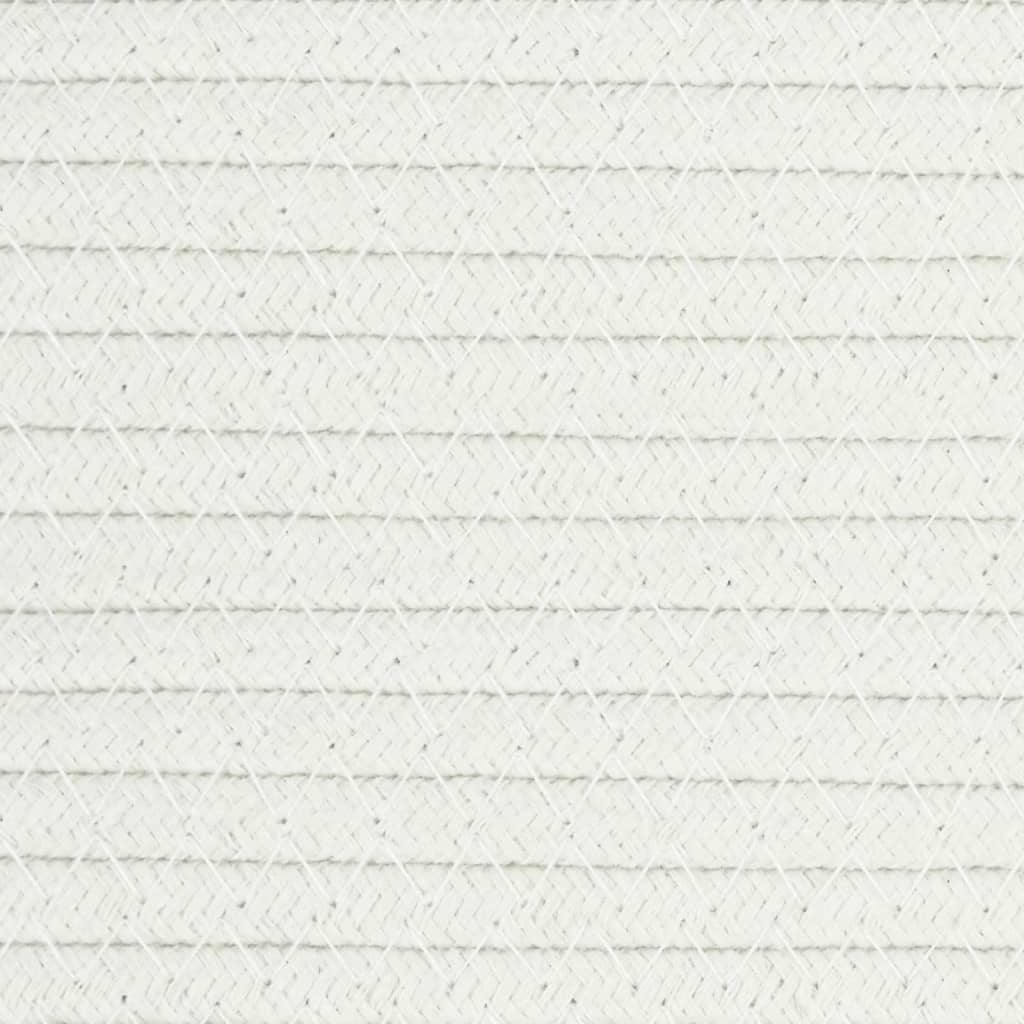 vidaXL Cesta de almacenaje algodón marrón y blanco Ø38x46 cm