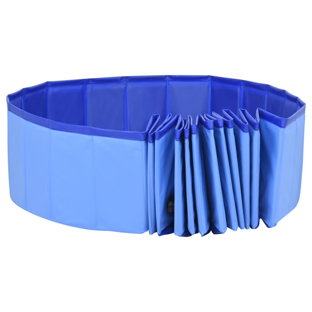 vidaXL Piscina para perros plegable PVC azul 300x40 cm