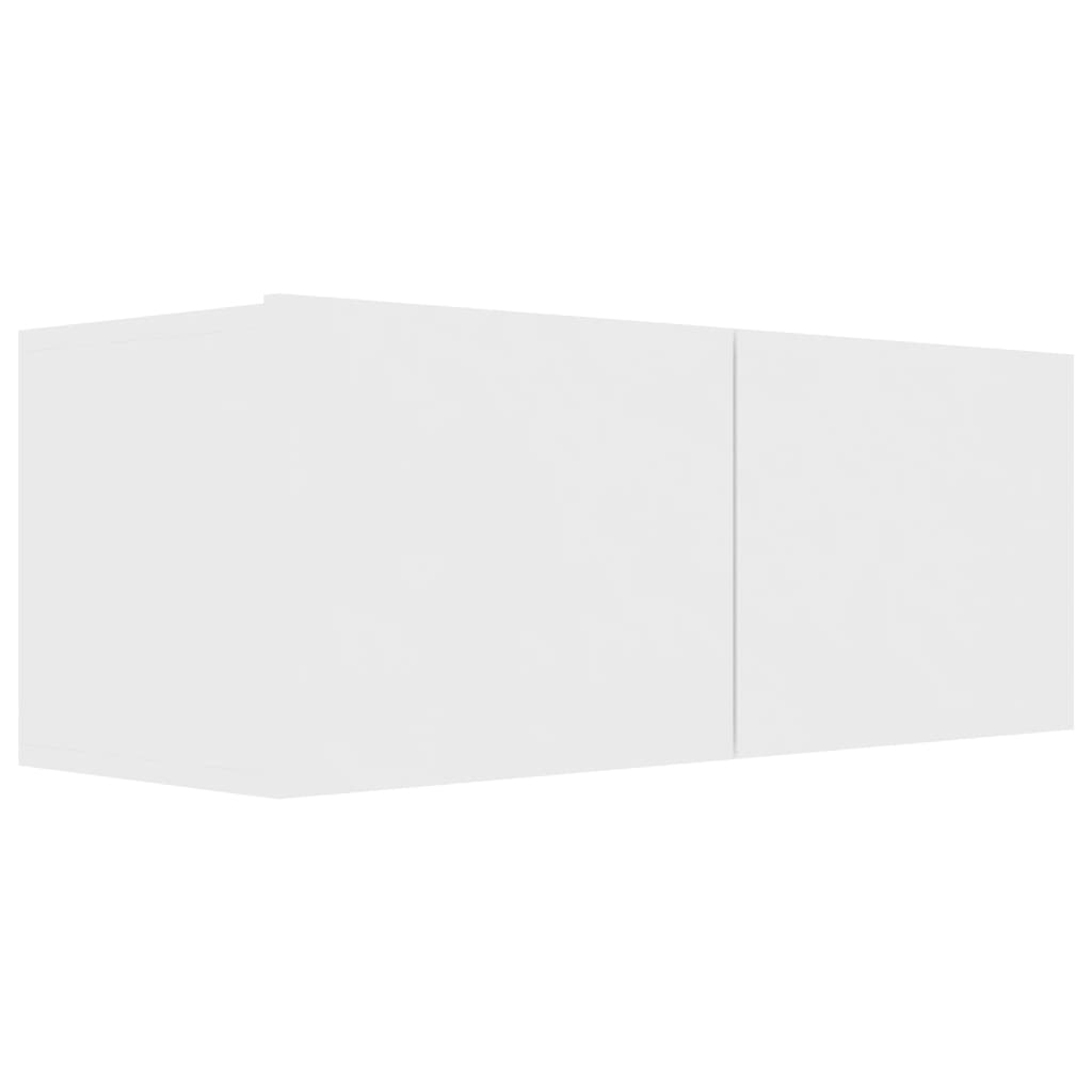 vidaXL Mueble de TV 3 piezas de aglomerado blanco