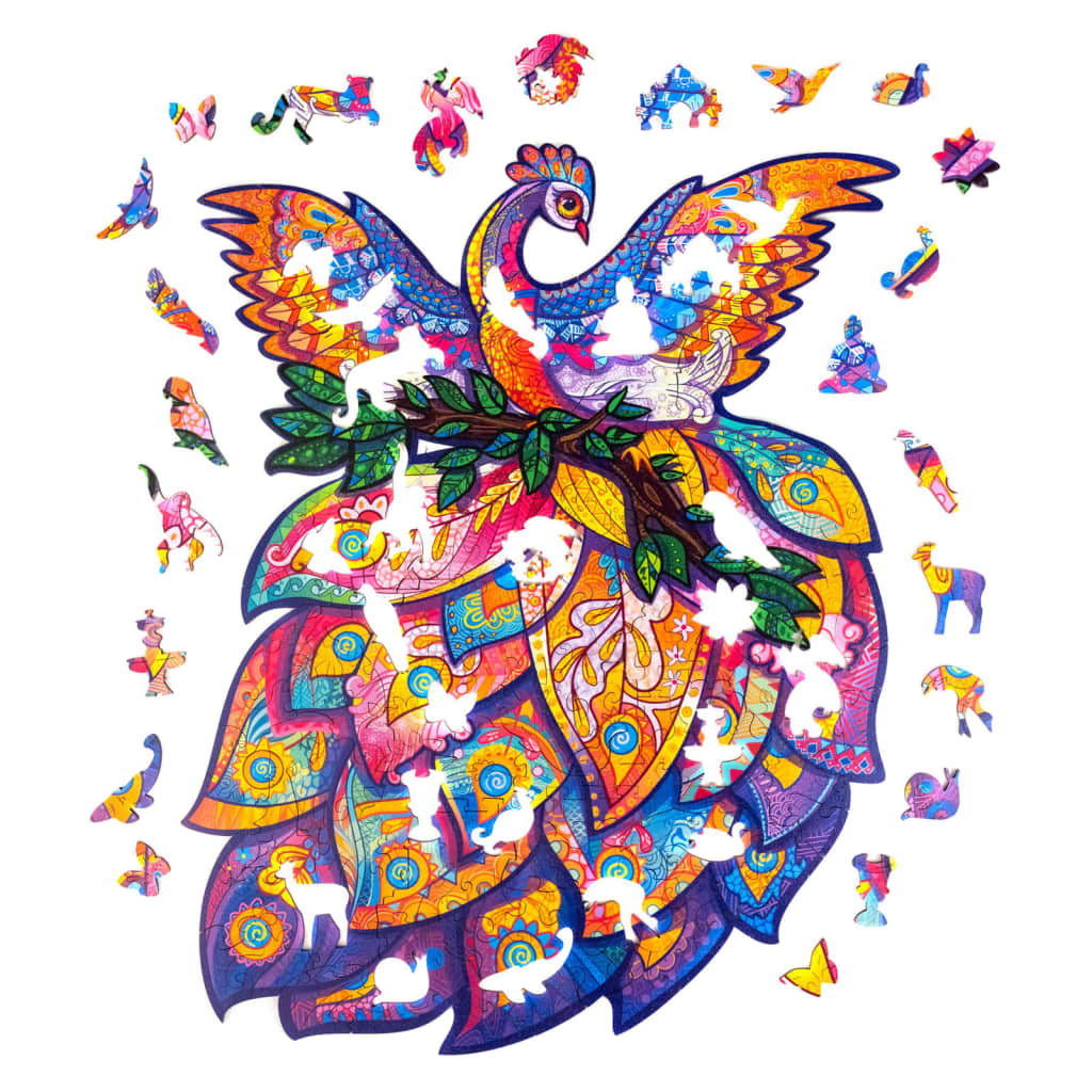 UNIDRAGON Rompecabezas 198 piezas Fairy Bird de madera M 25x32 cm