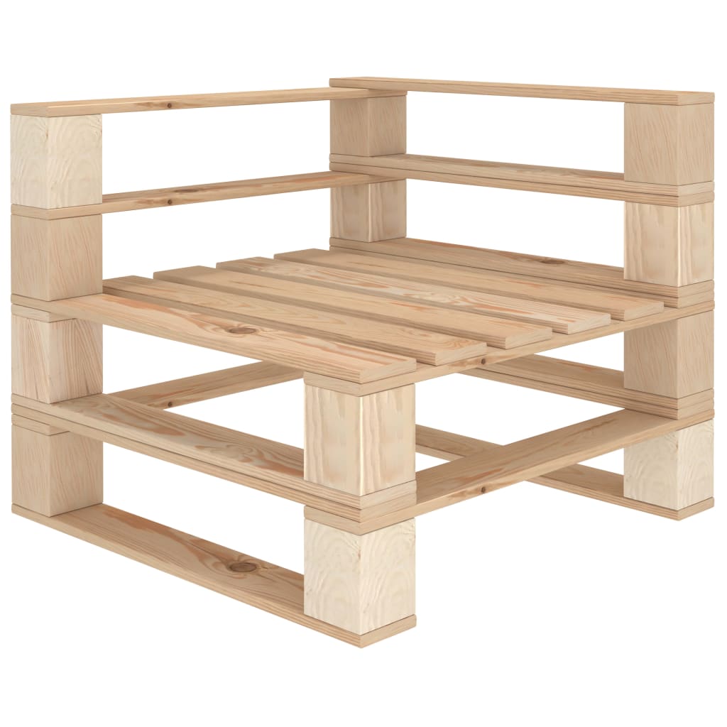 vidaXL Juego de muebles de palés para jardín 6 piezas de madera