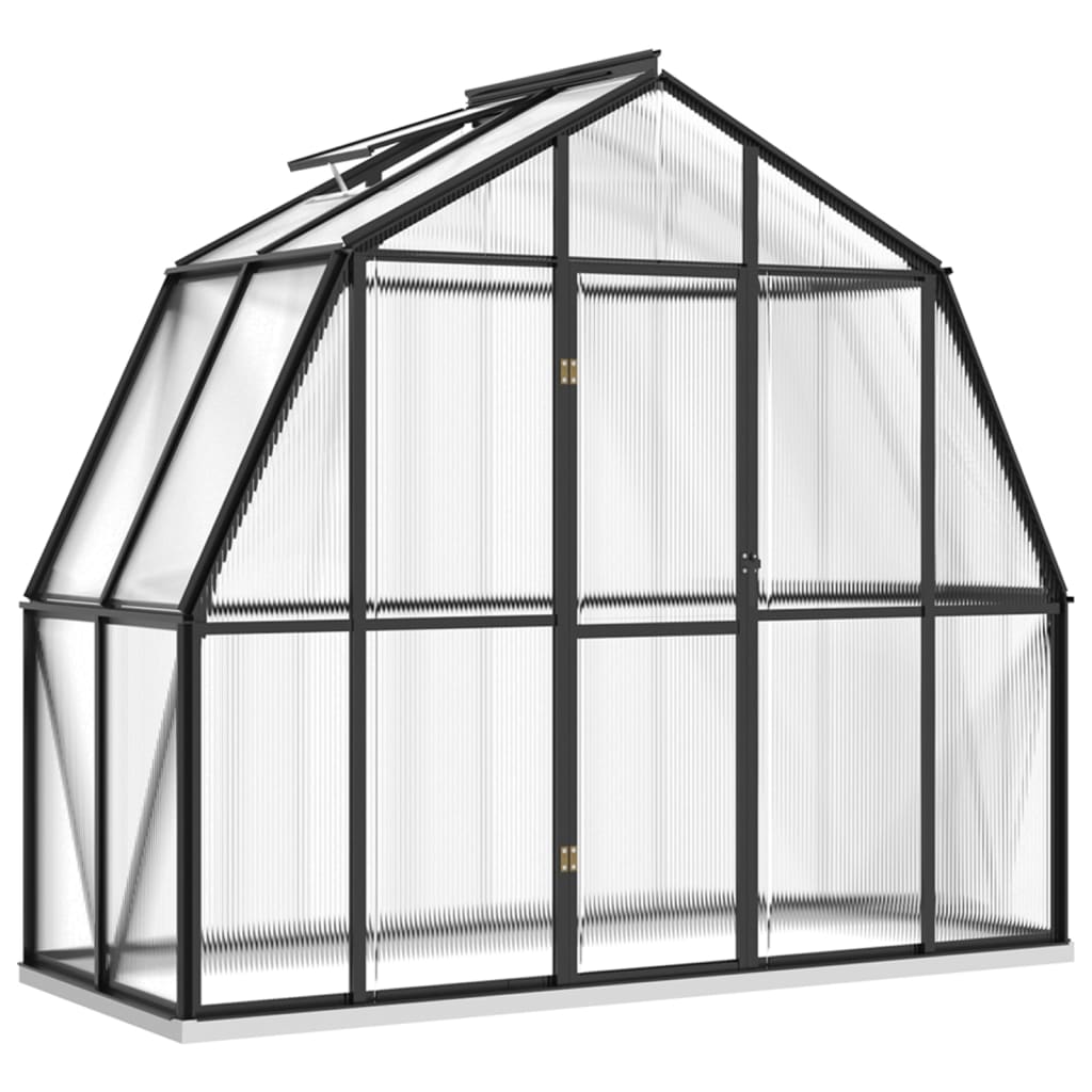 vidaXL Invernadero con estructura de aluminio gris antracita 3,3 m²