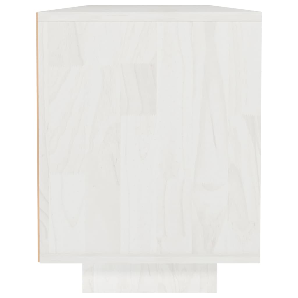 vidaXL Mueble de TV madera maciza de pino blanco 110x30x40 cm