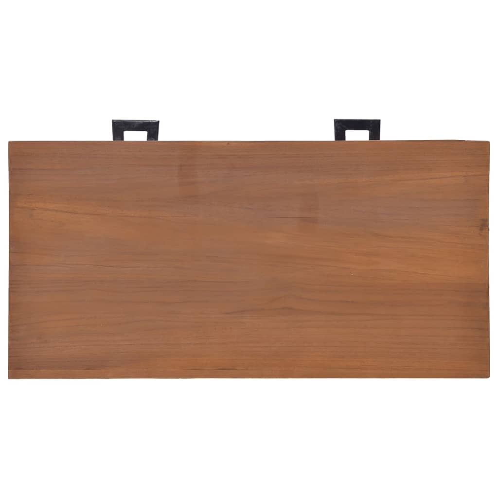 vidaXL Escritorio de madera maciza de teca 115x50x78 cm