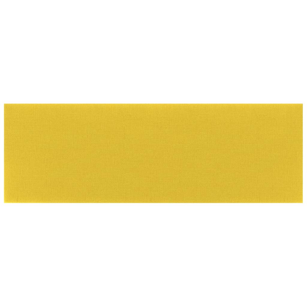 vidaXL Paneles de pared 12 uds tela amarillo oscuro 90x30 cm 3,24 m²