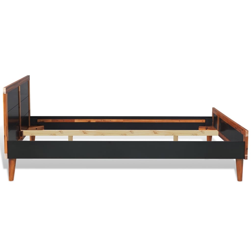 vidaXL Estructura de cama de madera maciza de acacia negra 140x200 cm