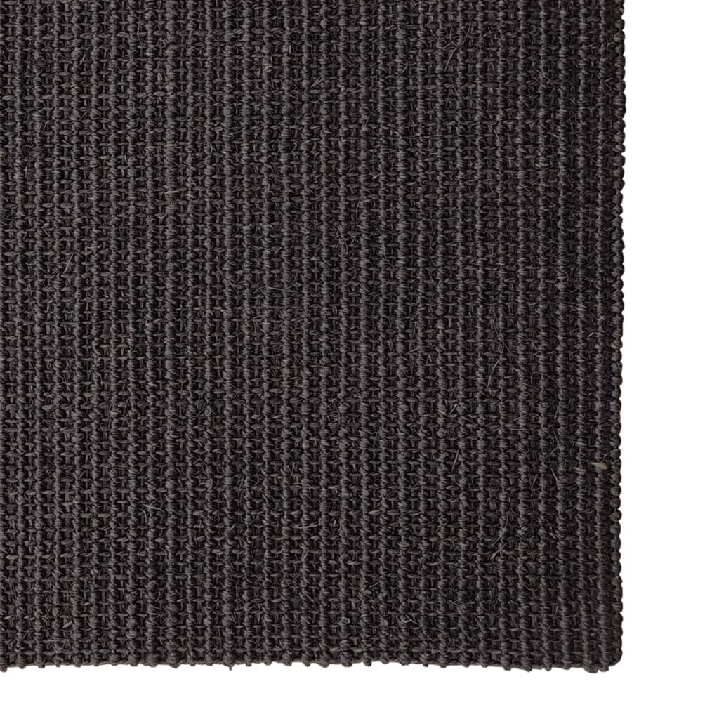 vidaXL Alfombra de sisal natural negro 66x350 cm