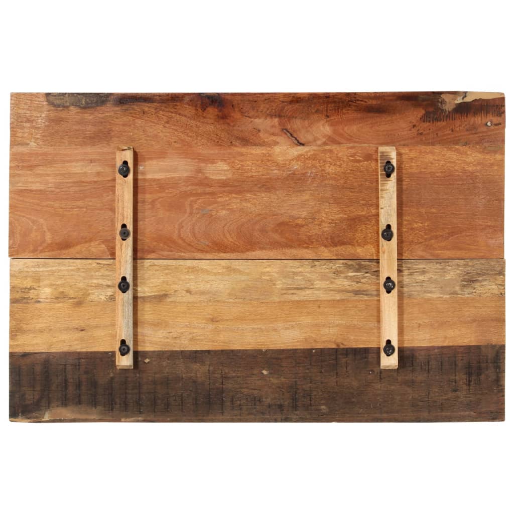 vidaXL Tablero de mesa madera maciza reciclada 90x60x(2,5-2,7) cm