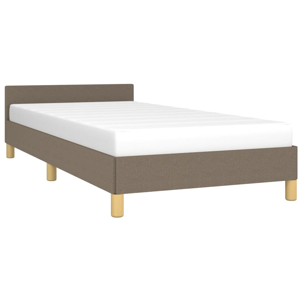 vidaXL Estructura de cama con cabecero de tela gris taupe 80x200 cm