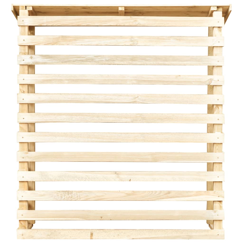 vidaXL Caseta de leña para jardín madera de pino 160x50x170 cm