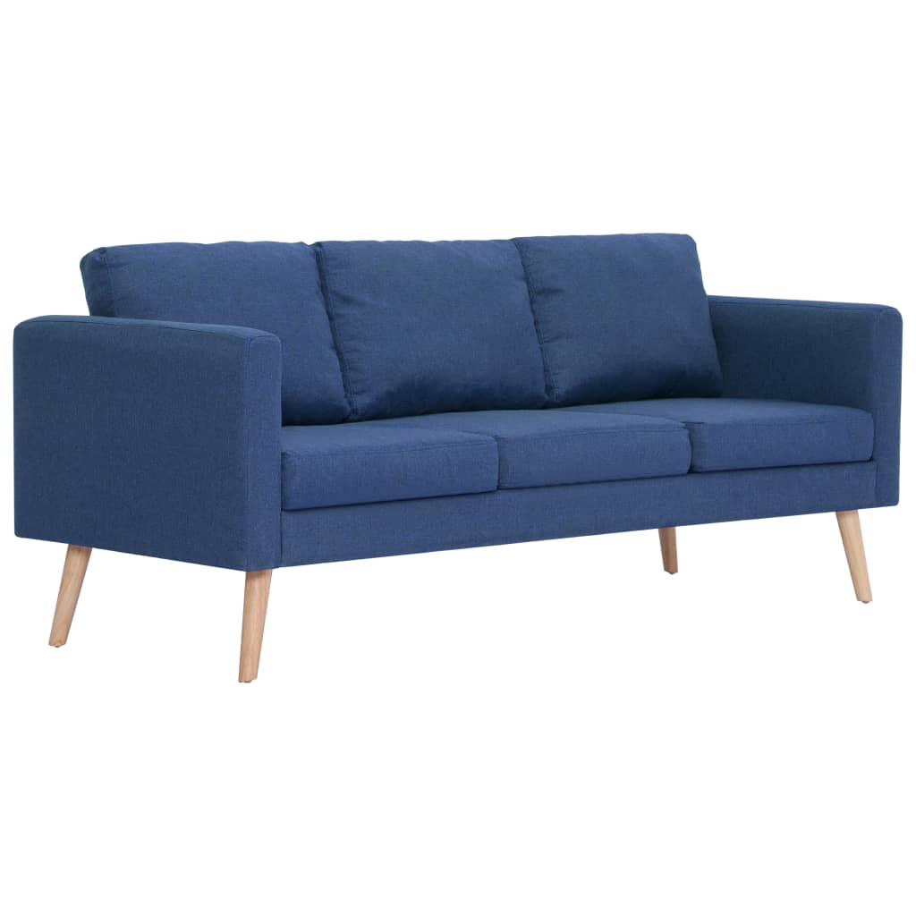 vidaXL Conjunto de sofás 2 piezas tela azul