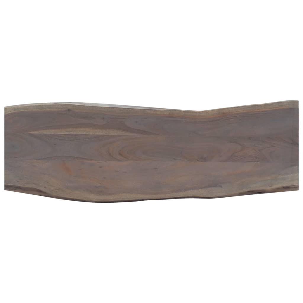 vidaXL Mesa consola 115x35x76 cm madera maciza de acacia y hierro gris