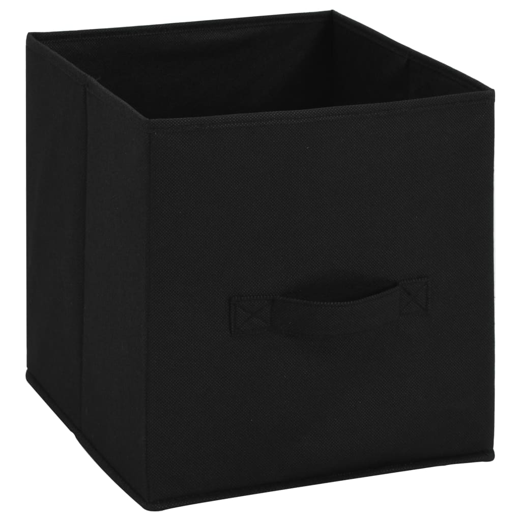 vidaXL Armario almacenaje con 4 cestas de tela acero negro 63x30x71 cm
