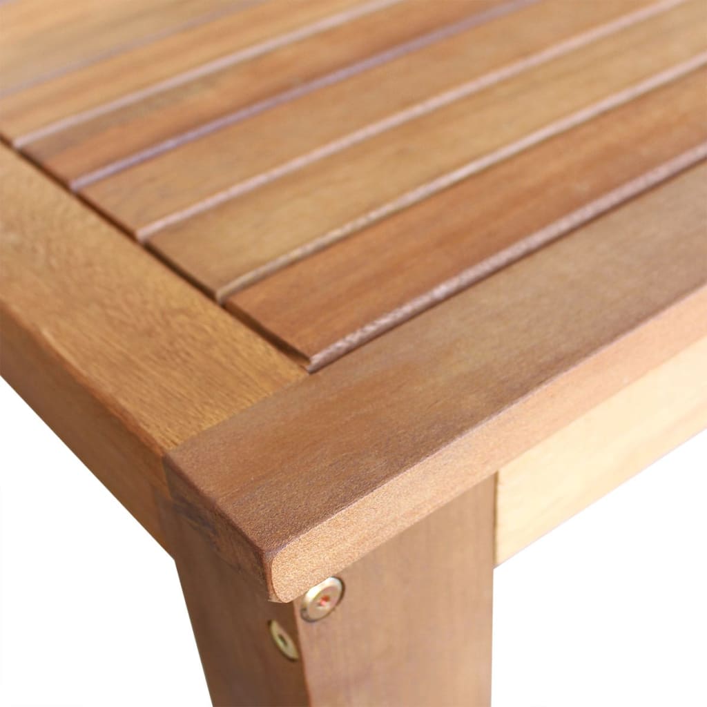 vidaXL Set mesa de bar y taburetes 3 piezas de madera de acacia maciza