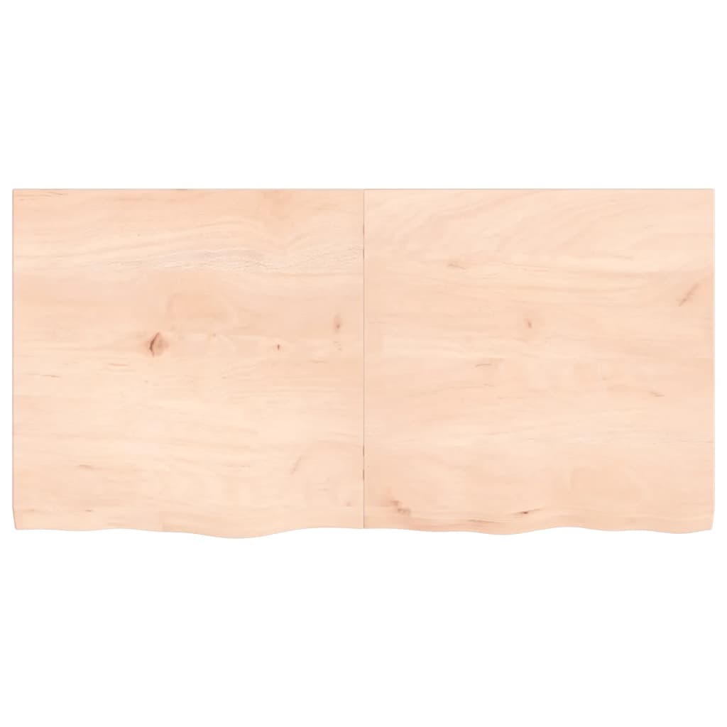 vidaXL Encimera de baño madera maciza sin tratar 120x60x(2-4) cm