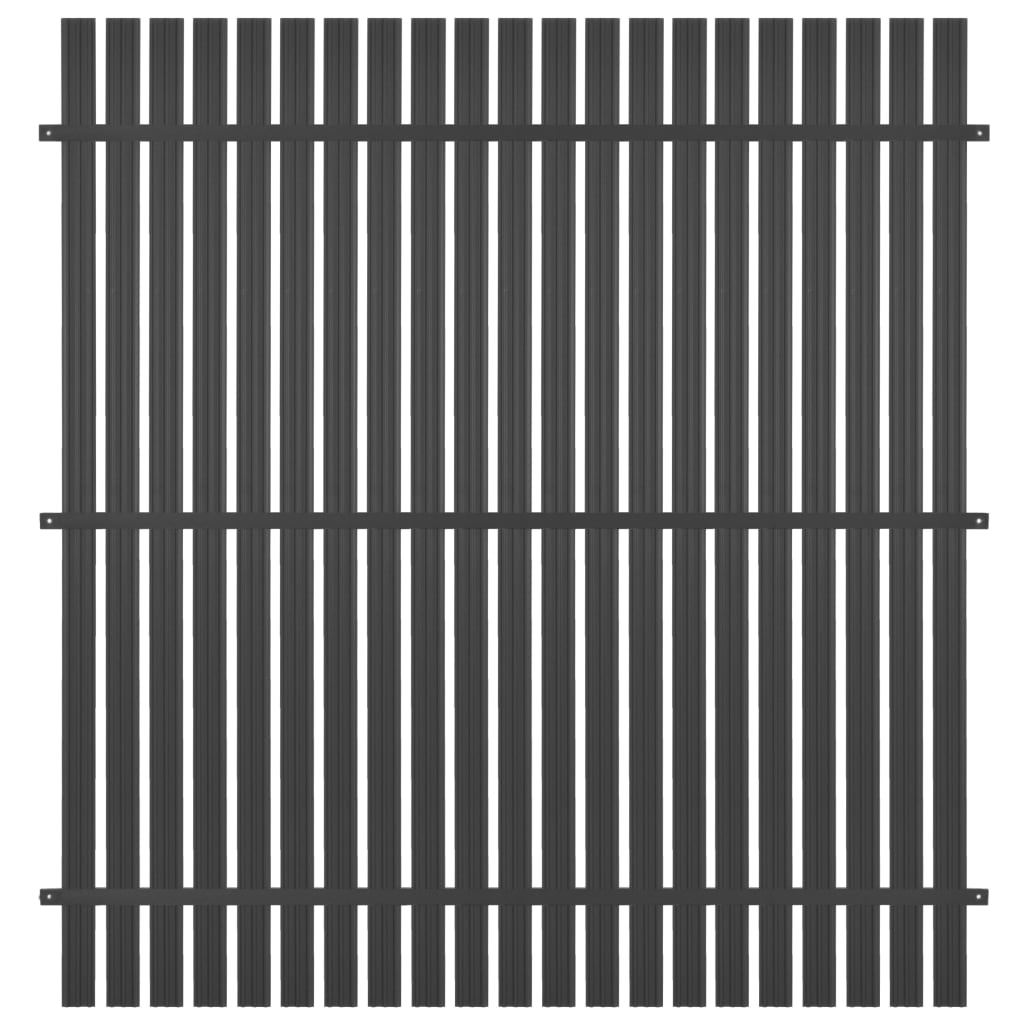 vidaXL Panel de valla de aluminio 180x180 cm gris antracita
