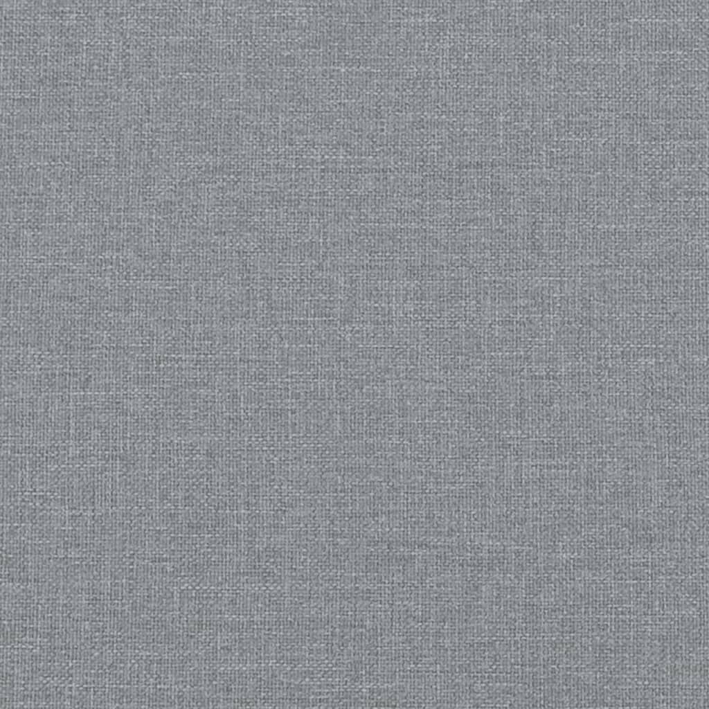 vidaXL Sofá de 3 plazas con taburete de tela gris claro 180 cm