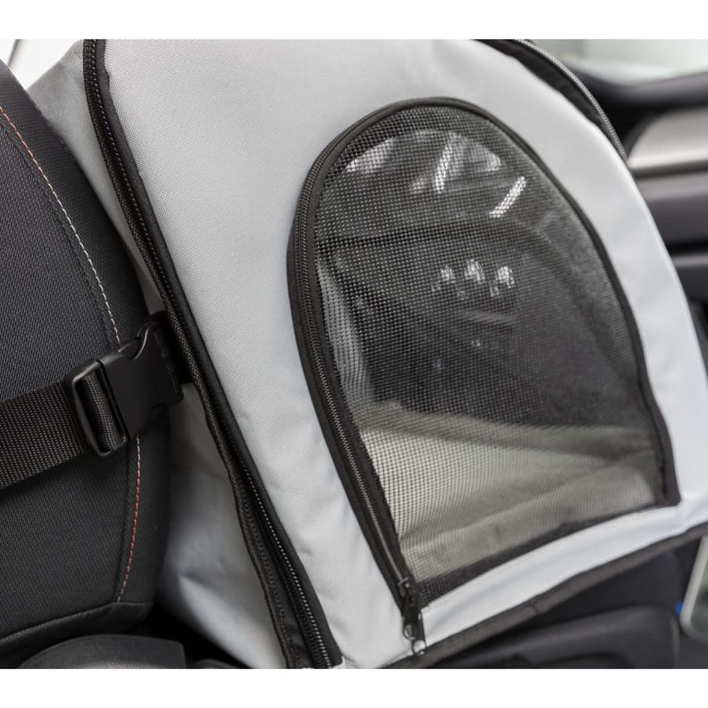 TRIXIE Silla de coche para mascotas gris y negro 44x40x37 cm
