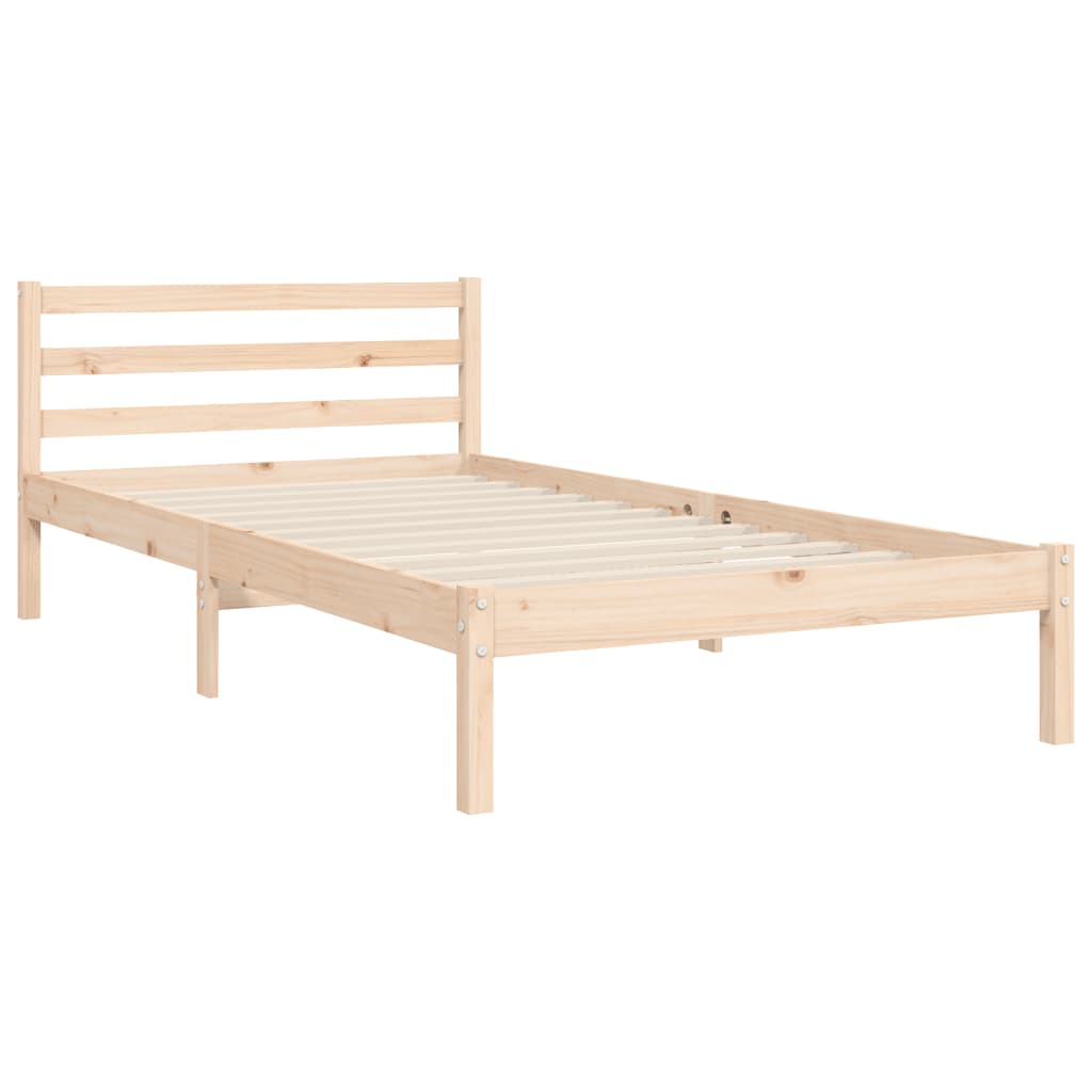 vidaXL Estructura de cama con cabecero madera maciza